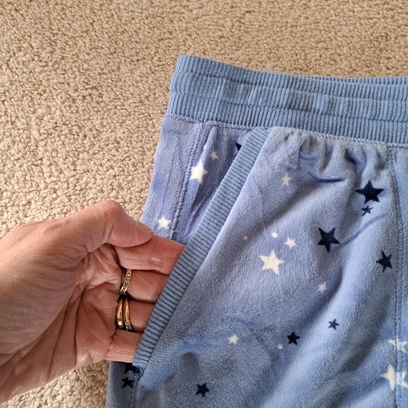 Nautica 2 Piece PJ Set Womens XL Blue Stars Print Fleece Loungewear Set NWT - Picture 11 of 15